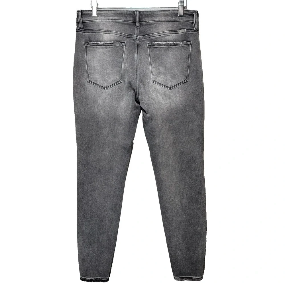 KanCan Signature Mid Rise Skinny Jeans Womens 13 30 Grunge‎ Punk Stretch Gray